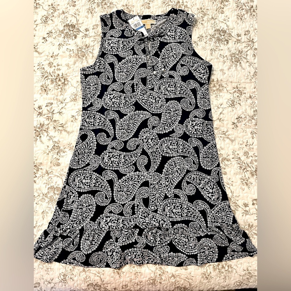 NWT Michael Kors Navy Paisley Dress